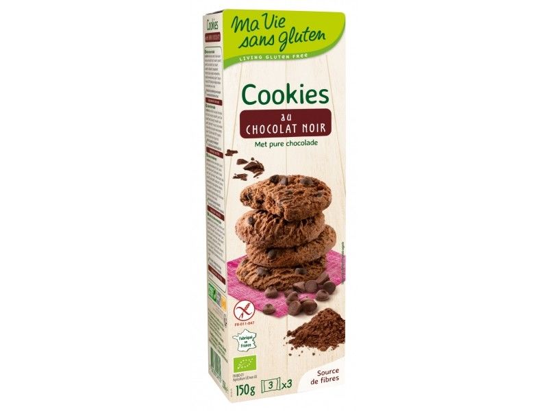 Cookies Chocolat Noir sans gluten Bio