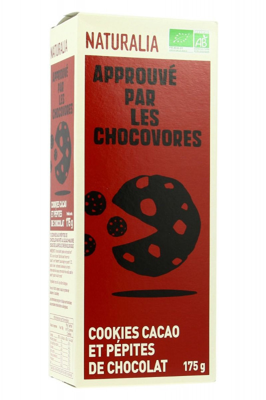 Naturalia - Cookies tout Choco aux pépites de Chocolat Bio