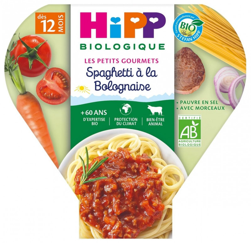 Hipp - Assiette Spaghettis Bolognaise 12 Mois Bio