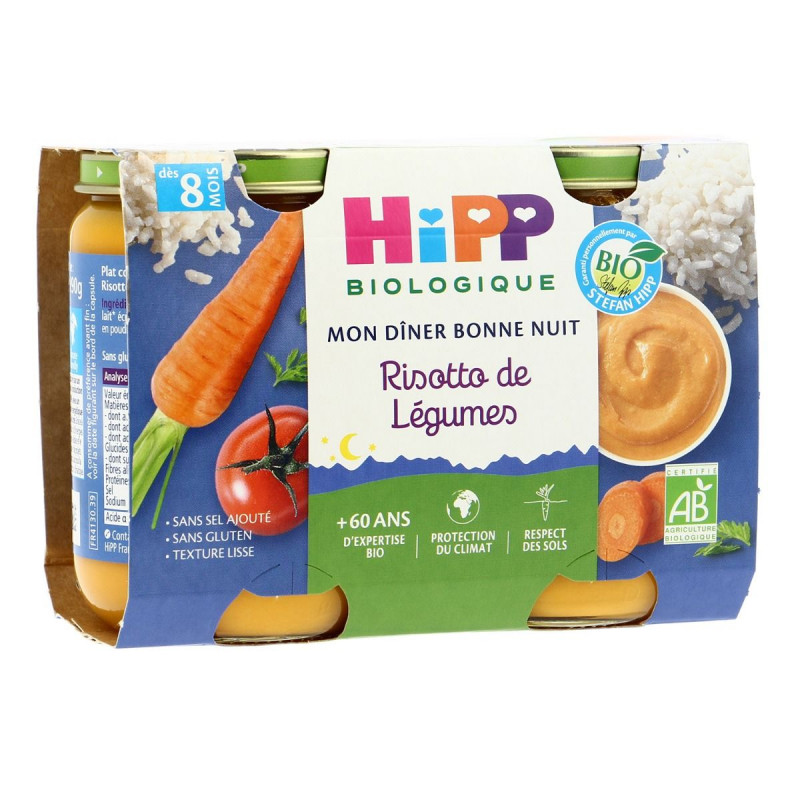 Hipp - Risotto de légumes Bio - Dès 8 Mois
