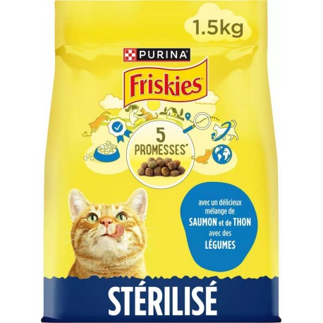 Friskies - Croquettes pour chat stérilisé au thon