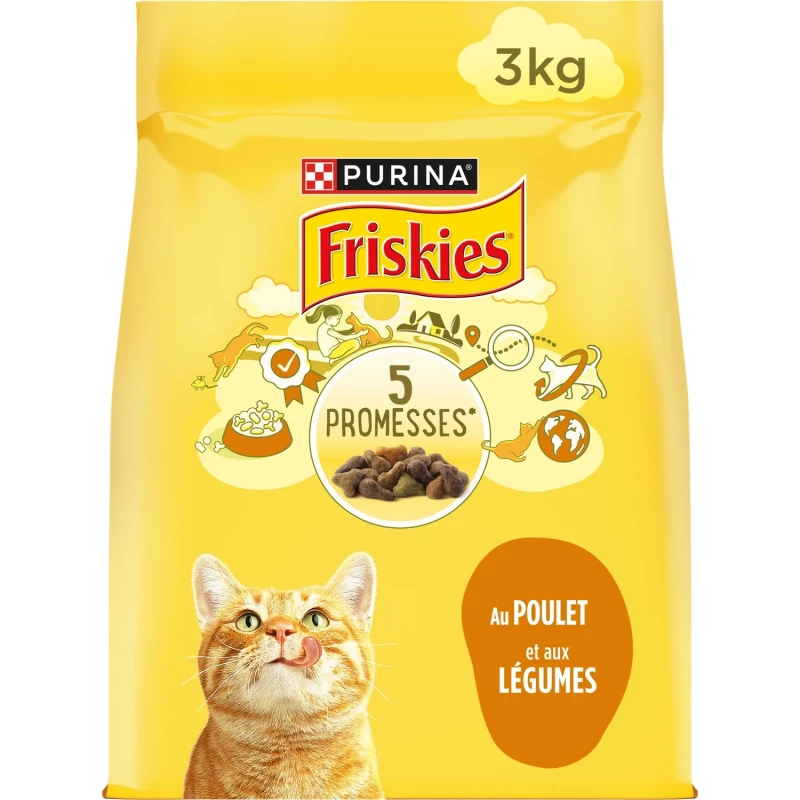 Friskies - Croquettes pour chat poulet & légumes