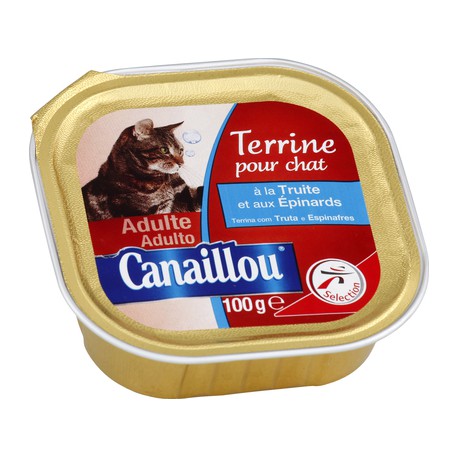 Canaillou -  Terrine pour chat adulte truite et épinards