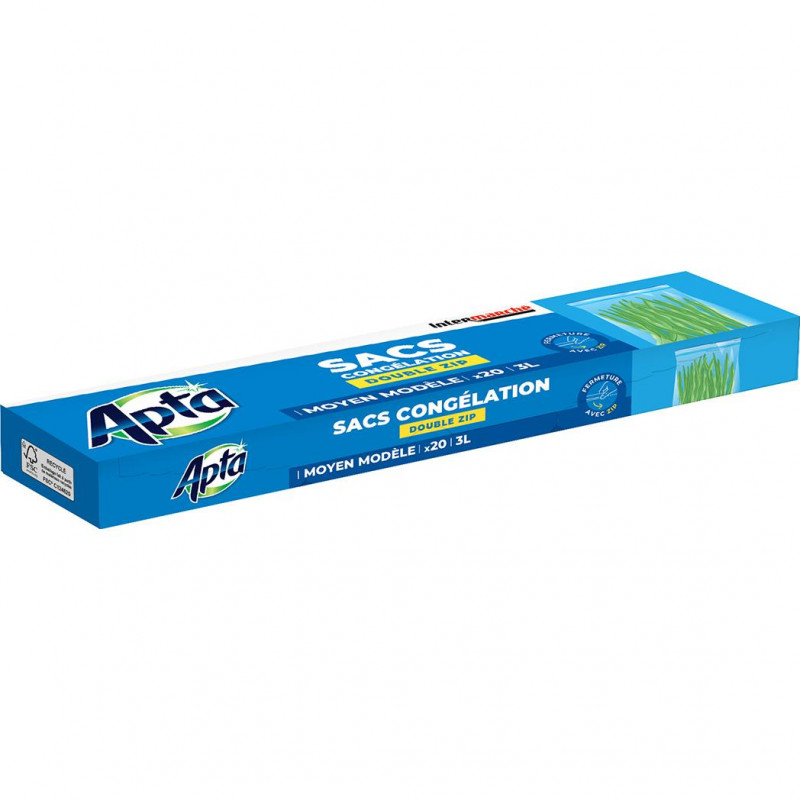 Apta - Sac de congélation zip_ moyen 3L  X20