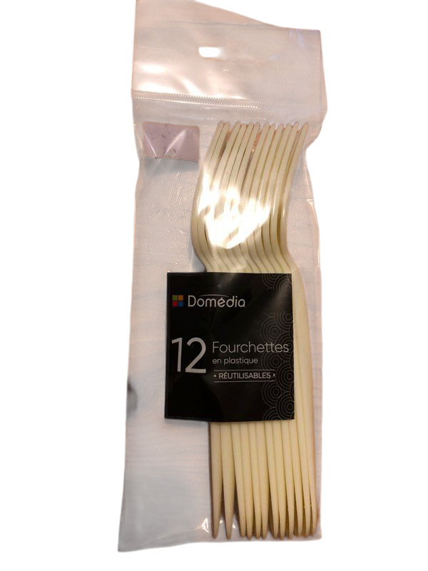 Domédia - Fourchettes plastique réutilisables