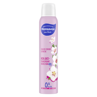 Monsavon - Déodorant au lait fleur de cerisier 200ml