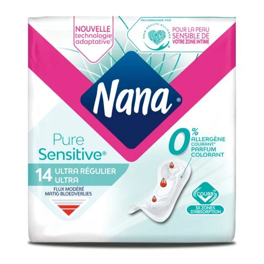Nana - Serviettes hygiéniques Ultra Pure Sensitive