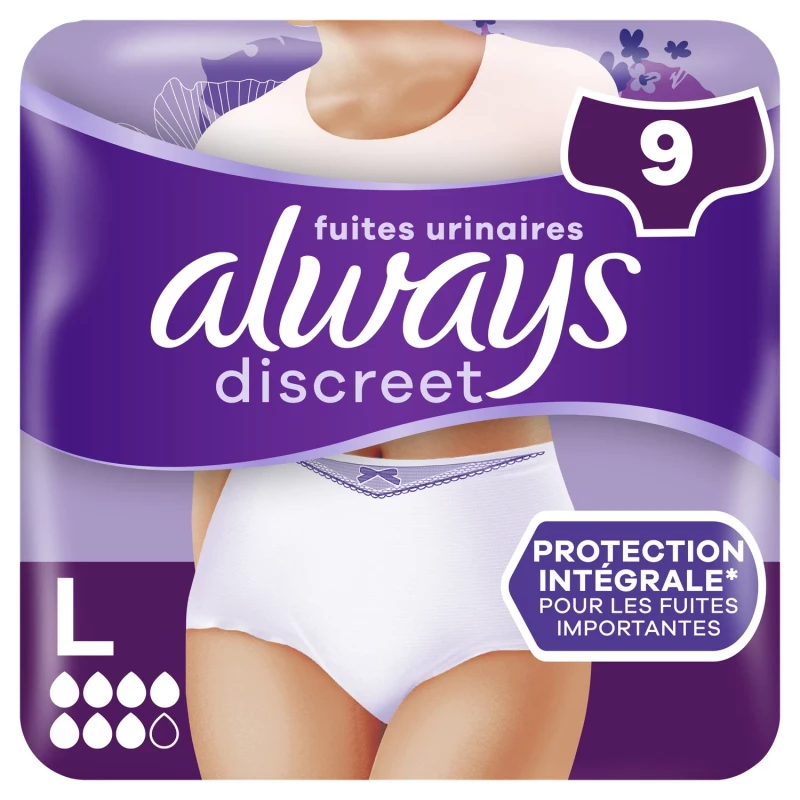 Always - Culottes fuites urinaires Plus taille L