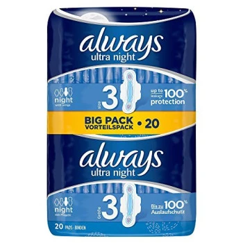 Always - Serviettes hygiéniques DUO NUIT X20