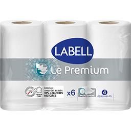 Labell - Papier hygiénique blanc premium 4 plis