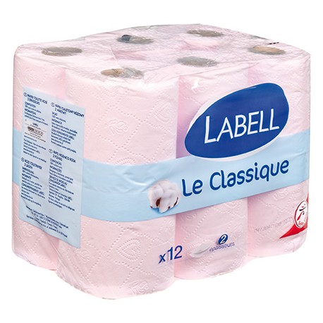 Labell - Papier toilette rose x12