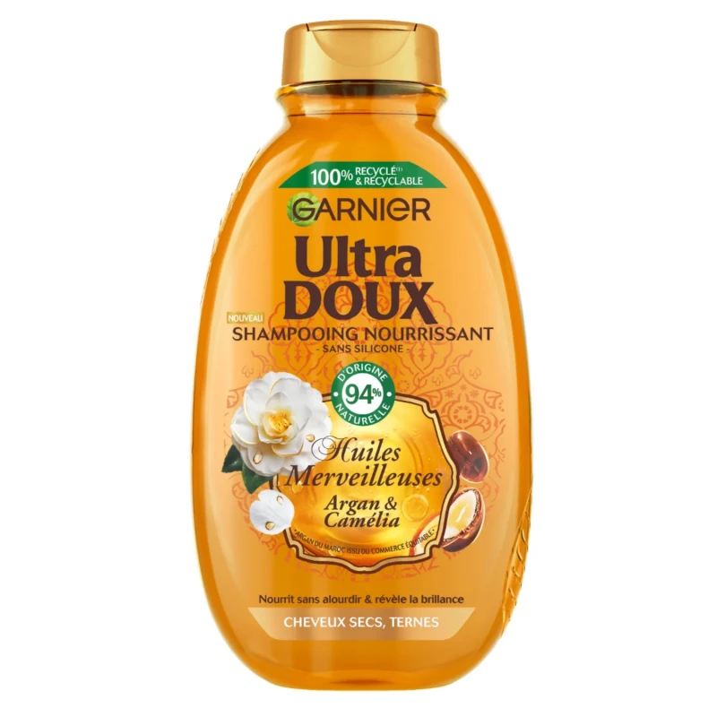 Garnier - Shampoing ULTRA DOUX Huiles merveilleuses