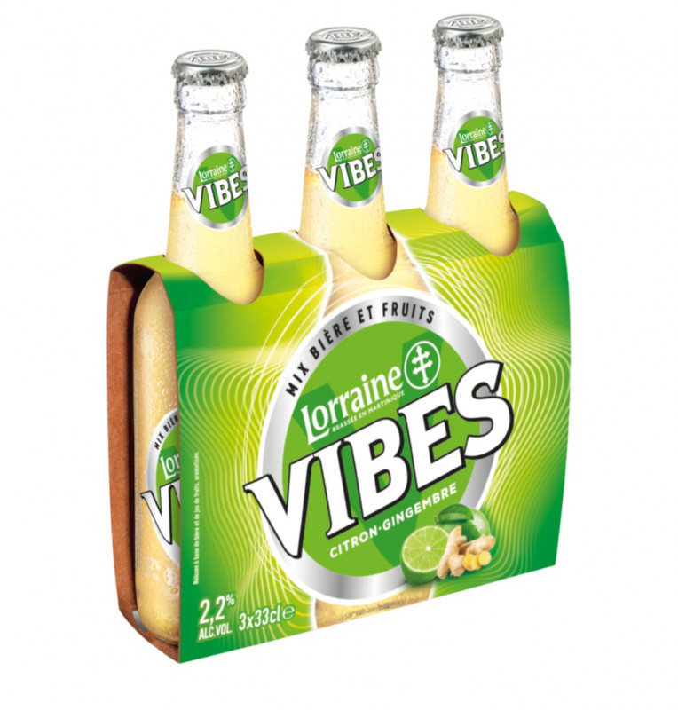 Lorraine - Bières VIBES Citron-gingembre 2,2° 3x33cl