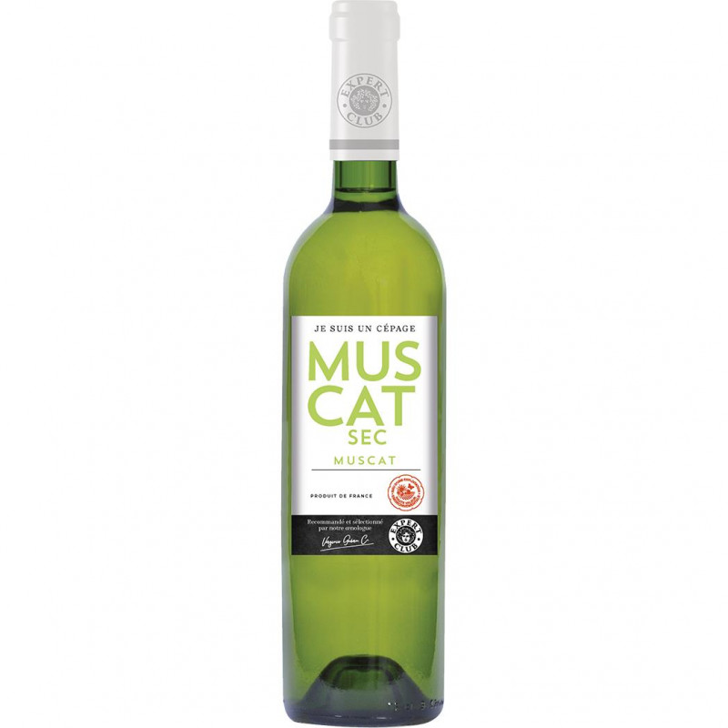 Expert Club - Vin de pays d'Oc Muscat sec, vin blanc