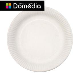 Domédia -  Assiettes carton diam 23 cm, blanc