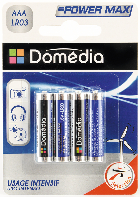 Domédia - Piles alcaline PowerMax LR03