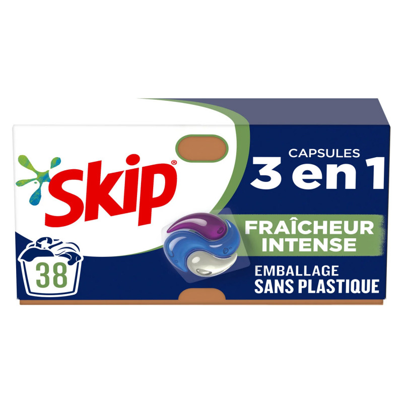 Skip - Capsules de lessive 3 en 1 Fraîcheur Intense