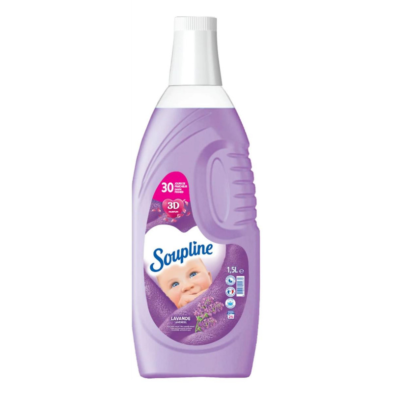 Soupline - Adoucissant dilué 3D lavande 1,5L