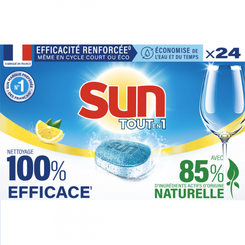 Sun - Tout-En-1 pastilles lave vaisselle citron