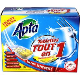 Apta - Tablettes pour lave-vaisselle parfum citron