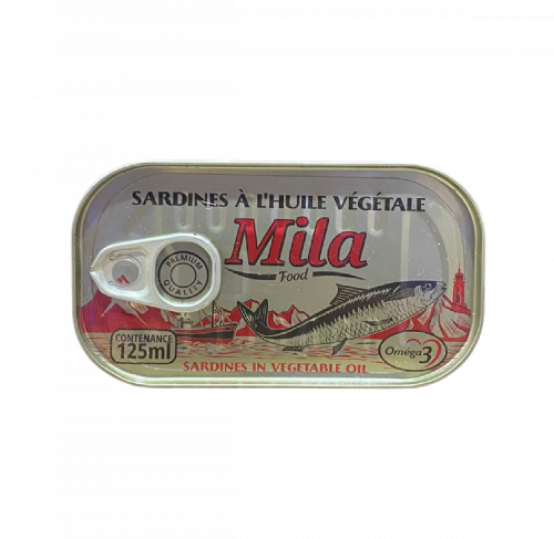 Mila - Sardines à l'huile végétale 125g
