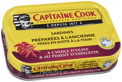 Capitaine Cook - Sardines à l'huile d'olive et aux piments rouges