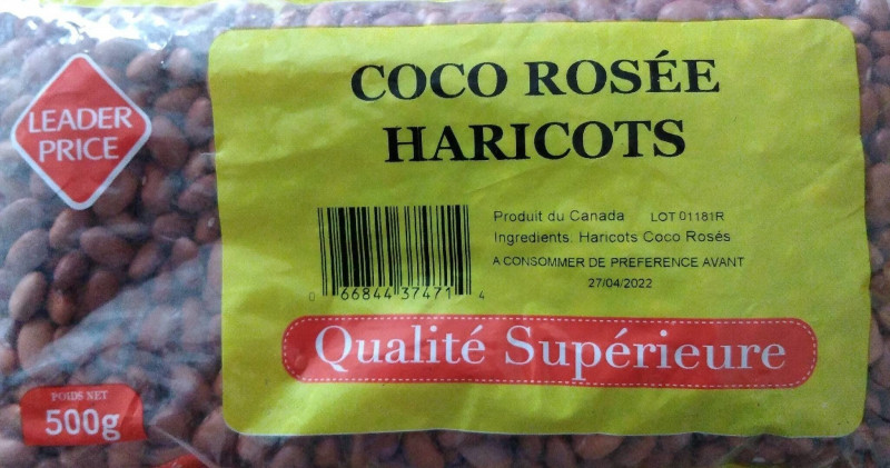 Leader Price - Haricots coco rosés