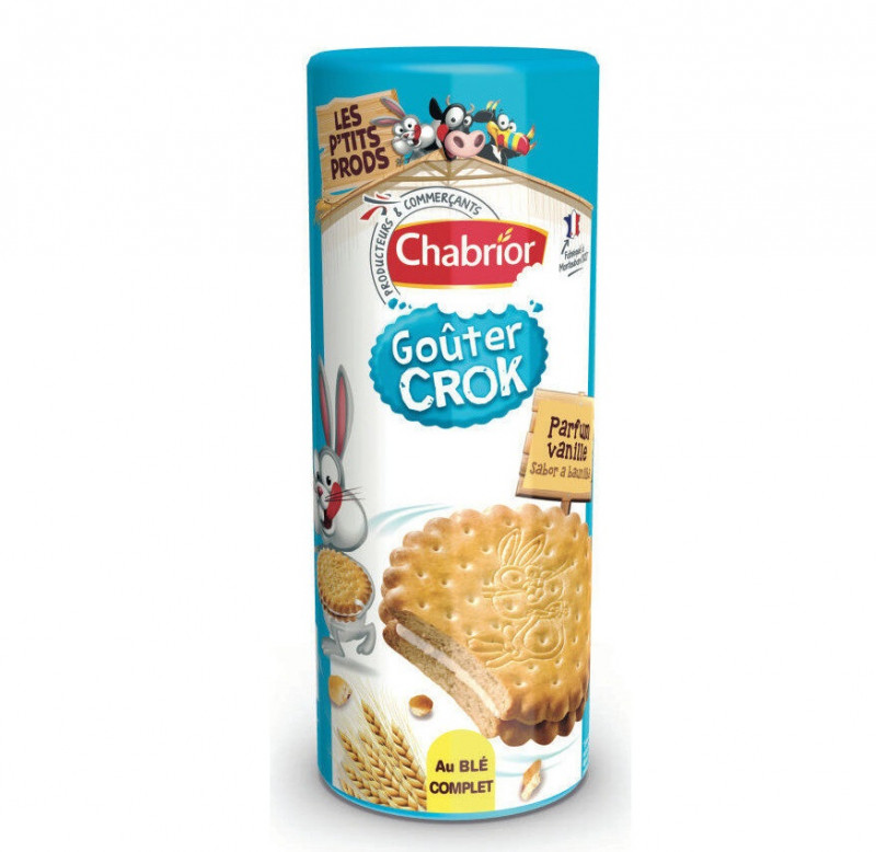 Chabrior - Biscuits fourrés CROK ROND vanille 300g