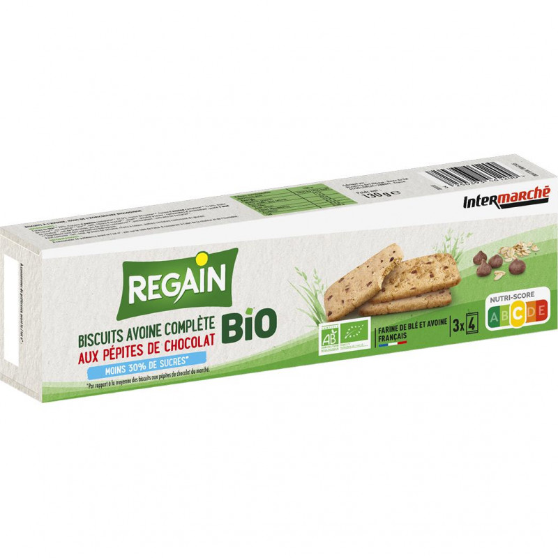Regain Bio - Biscuits avoine complète aux pépites de chocolat Bio