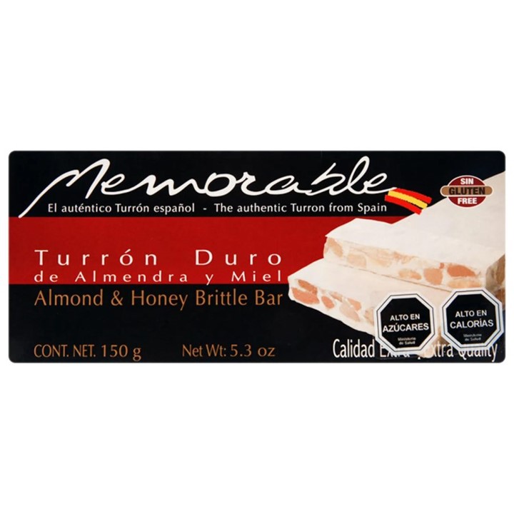 Memorable - Nougat dur amandes et miel 150g