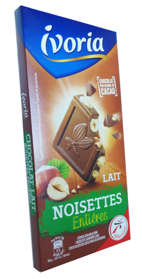 Ivoria - Chocolat au lait aux noisettes entières