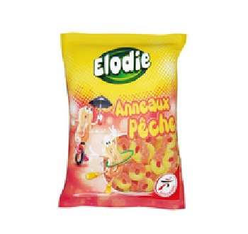 Elodie - Bonbons anneaux pêches 275g