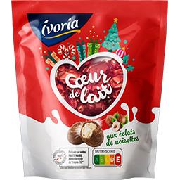 Ivoria - Bonbons chocolat Cœur de Lait aux éclats de noisettes