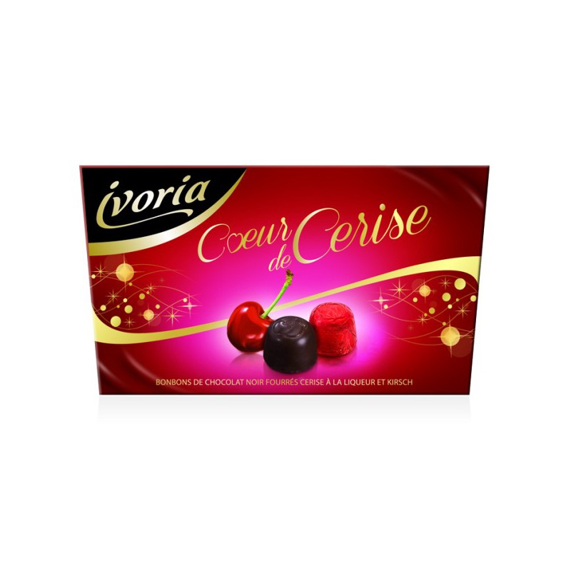 Ivoria - Assortiment chocolat coeur cerise