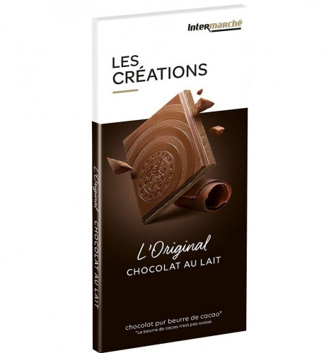 Intermarché - Tablette chocolat au lait LES CREA DEGUSTATION 100G