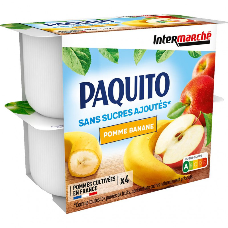 Paquito - Compotes pomme/banane SSA 4x100g