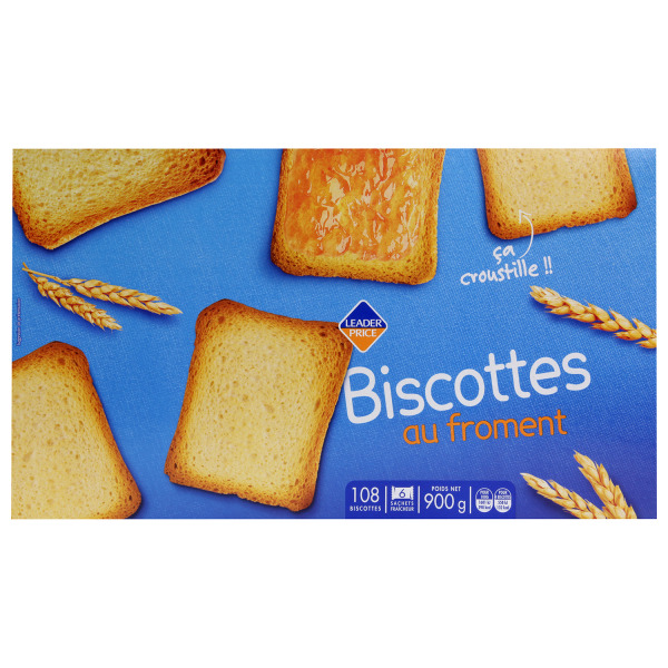 Leader Price - Biscottes au froment