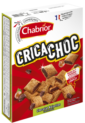Chabrior - Céréales au chocolat fourrées chocolat/noisette
