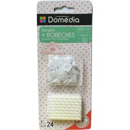 Domédia - Bougies anniversaires x24 blanc
