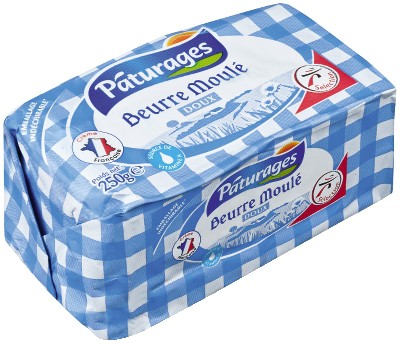 Beurre moulé demi-sel - Pâturages - 250 g