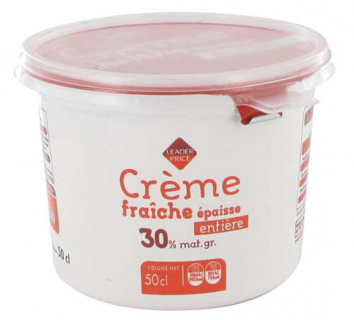 Leader Price - Crème fraîche épaisse 30% MG