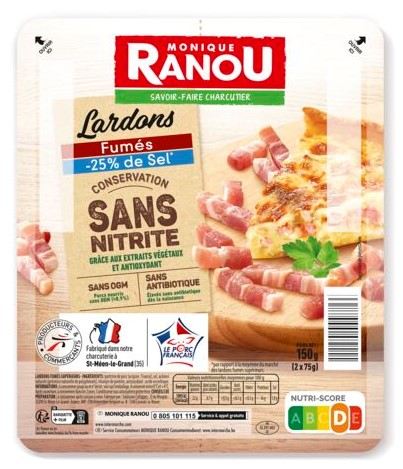 Monique Ranou - Lardons fumés réduit en sel
