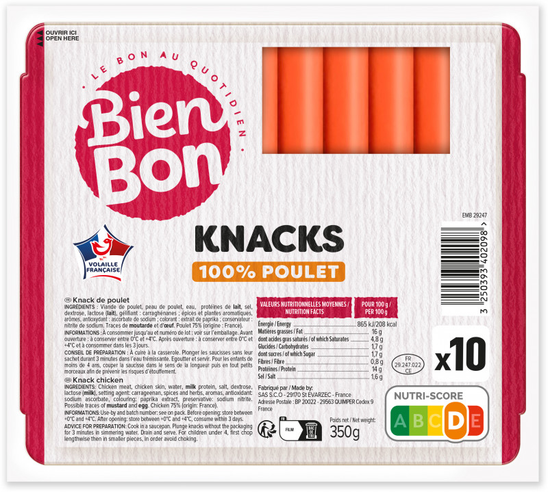 Bien Bon - Knack poulet x10