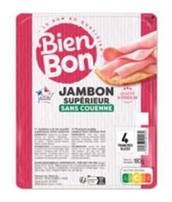 Bien Bon - Jambon supérieur sans couenne 180g
