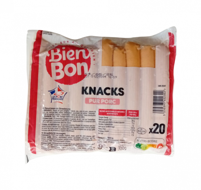 Bien bon - Knacks pur porc X20