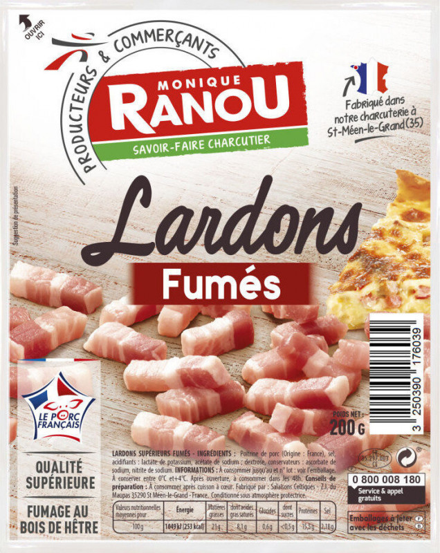 Monique Ranou - Lardon fumés 200G