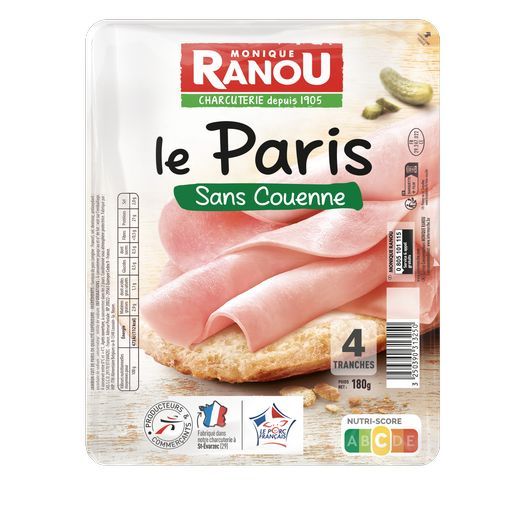 Monique Ranou - Jambon le Paris sans couenne 180g