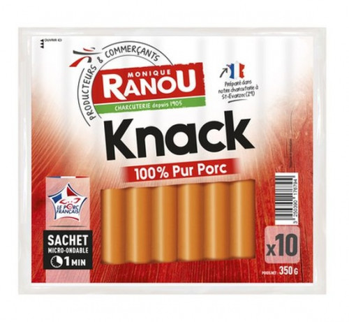 Monique Ranou - Knacks au porc x10 350g