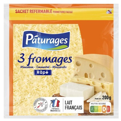 Pâturages - 3 fromages râpés