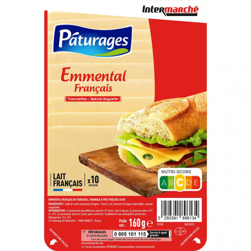 Pâturages - Tranches emmental spécial baguette